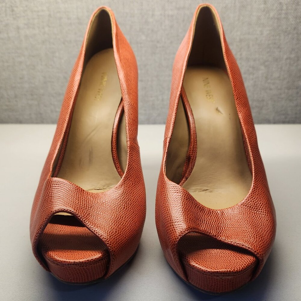 Burnt Orange Nine West Platform Heel